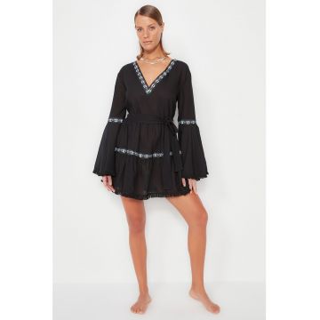 Rochie de plaja cu cordon in talie