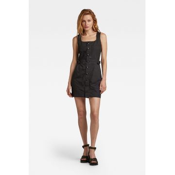 Rochie din amestec de bumbac cu decolteu patrat