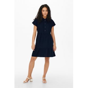 Rochie stratificata din amestec de in