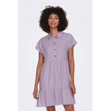 Rochie stratificata din amestec de in