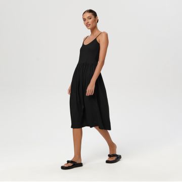 Sinsay - Rochie mini cu bretele subțiri - Negru