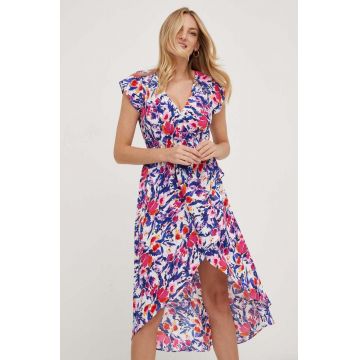 Answear Lab rochie culoarea alb, midi, evazati
