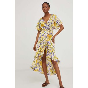Answear Lab rochie culoarea alb, mini, evazati