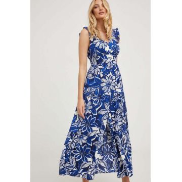 Answear Lab rochie culoarea albastru marin, maxi, evazati