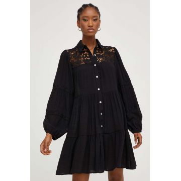 Answear Lab rochie culoarea negru, mini, evazati