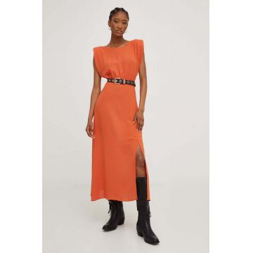 Answear Lab rochie culoarea portocaliu, maxi, drept
