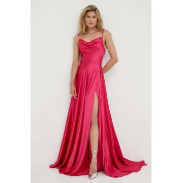 Answear Lab rochie culoarea roz, maxi, evazati