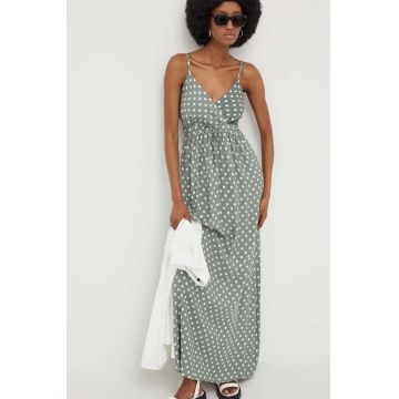 Answear Lab rochie culoarea verde, maxi, evazati