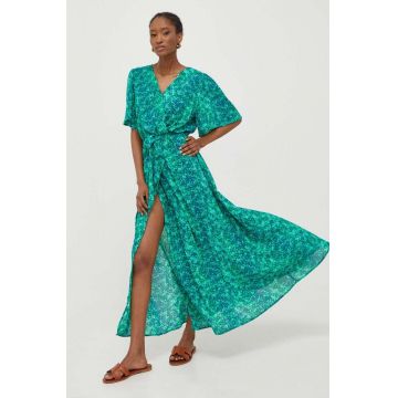 Answear Lab rochie culoarea verde, maxi, evazati