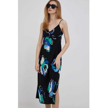 GAP rochie culoarea negru, midi, drept