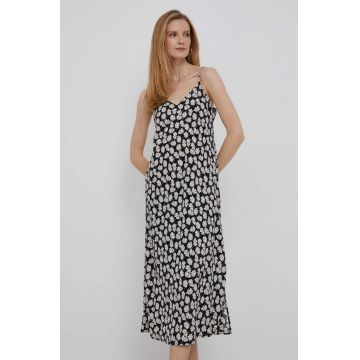 GAP rochie culoarea negru, midi, evazati