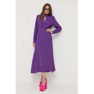 Ivy Oak rochie culoarea violet, maxi, drept