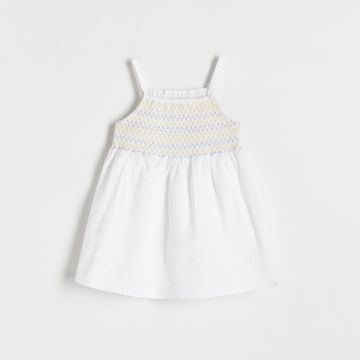 Reserved - Rochie cu bretele - Alb