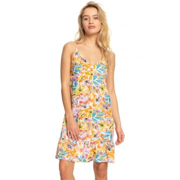 Rochie cu decolteu in V si model floral Sunshine Lover