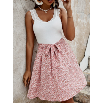 ROCHIE ELEGANTA ZORIANA alb si roz