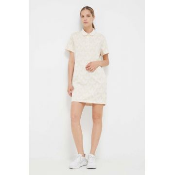 adidas Originals rochie din bumbac culoarea bej, mini, drept