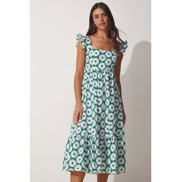 Rochie evazata cu imprime floral