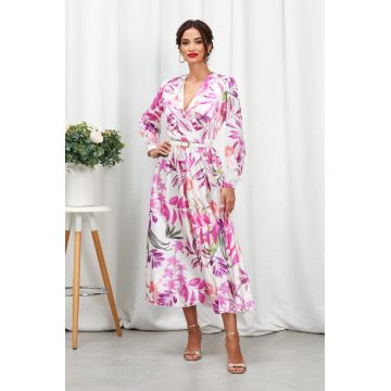 Rochie Margo Ciclam Floral