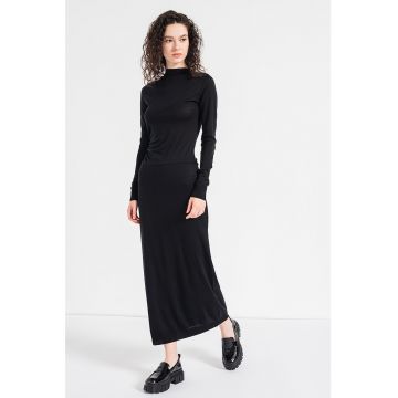 Rochie maxi din bumbac si lyocell