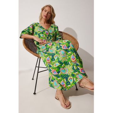 Rochie maxi lejera cu imprimeu floral