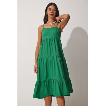 Rochie midi cu croiala in A