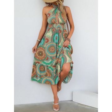 Rochie Nyx midi lejera din material sintetic multicolor DRGR0082 Dargen