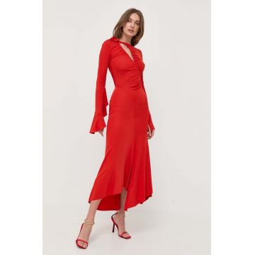 Victoria Beckham rochie culoarea rosu, maxi, mulata