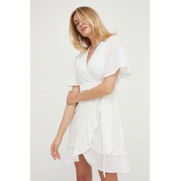 Answear Lab rochie culoarea alb, mini, evazati
