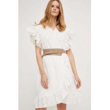 Answear Lab rochie culoarea alb, mini, evazati