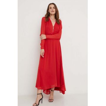 Answear Lab rochie culoarea rosu, maxi, oversize