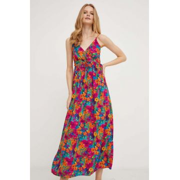 Answear Lab rochie culoarea roz, maxi, evazati