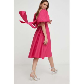 Answear Lab rochie culoarea roz, mini, evazati