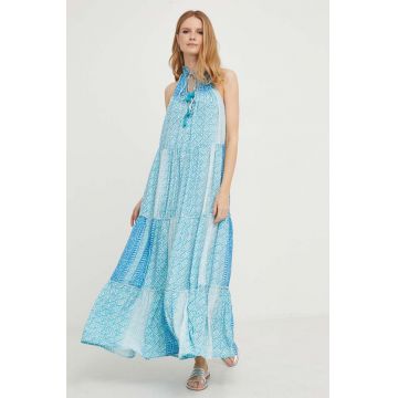 Answear Lab rochie de matase maxi, evazati