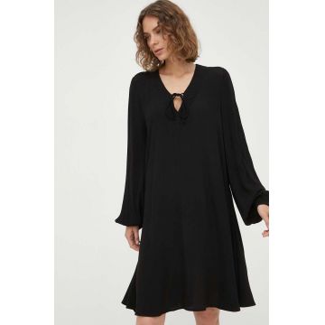 Bruuns Bazaar rochie Lilli Lavina culoarea negru, mini, evazati