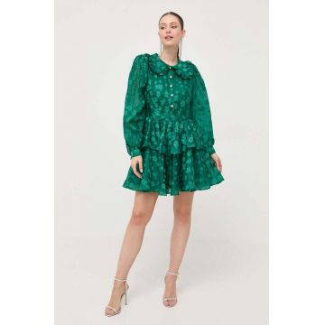 Custommade rochie culoarea verde, mini, evazati