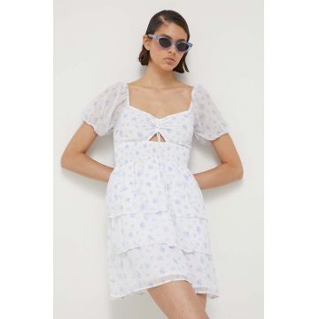 Hollister Co. rochie culoarea alb, mini, evazati