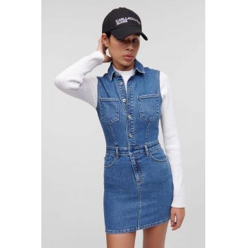 Karl Lagerfeld Jeans rochie jeans mini, evazati