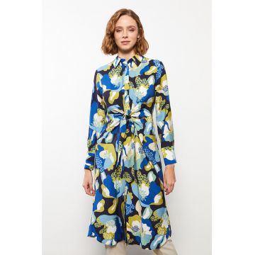 Rochie-camasa midi cu imprimeu