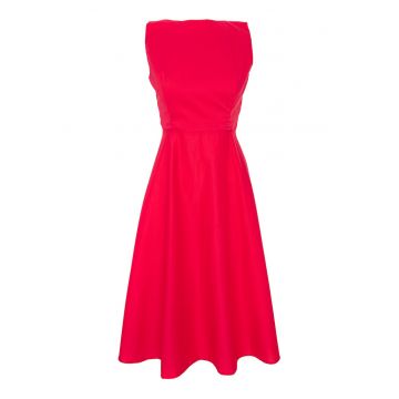 Rochie evazata cu decolteu barcuta