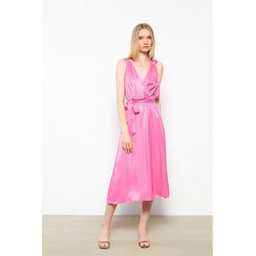 Rochie evazata cu decolteu cache coeur
