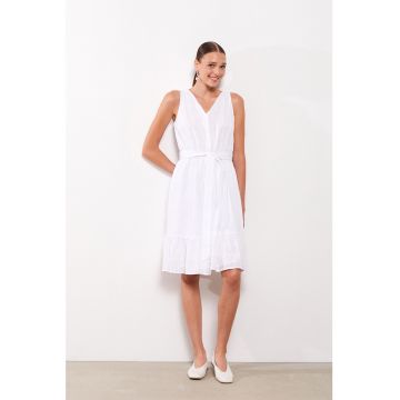 Rochie midi cu decolteu in V