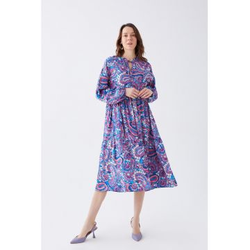 Rochie midi cu model paisley