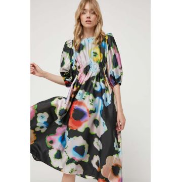 Stine Goya rochie midi, evazati