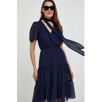 Answear Lab rochie culoarea albastru marin, mini, evazati