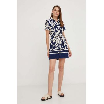 Answear Lab rochie culoarea albastru marin, mini, evazati