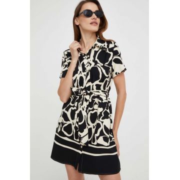 Answear Lab rochie culoarea negru, mini, evazati