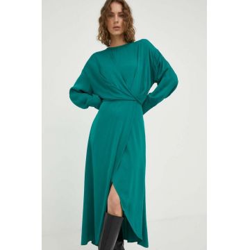 Lovechild rochie culoarea verde, maxi, drept
