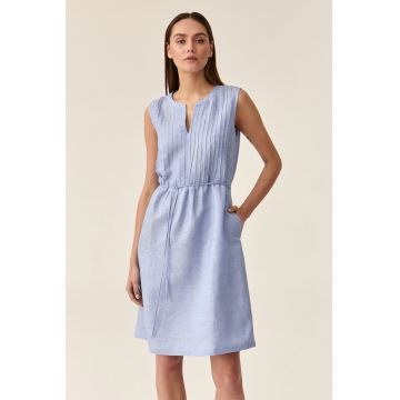 Rochie mini din amestec de in