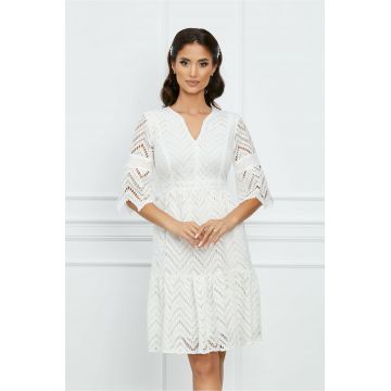 Rochie Moze alba din dantela