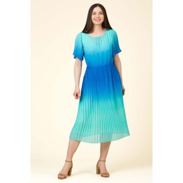 Rochie plisata Blue Waves
